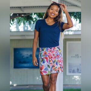 RIPSKIRT Hawaii Rip Skirt Length 2 Wrap Skirt Wildflower Watercolor Size L NWT